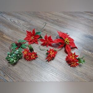 Vintage lot of MCM Christmas Greenery Picks Wreath